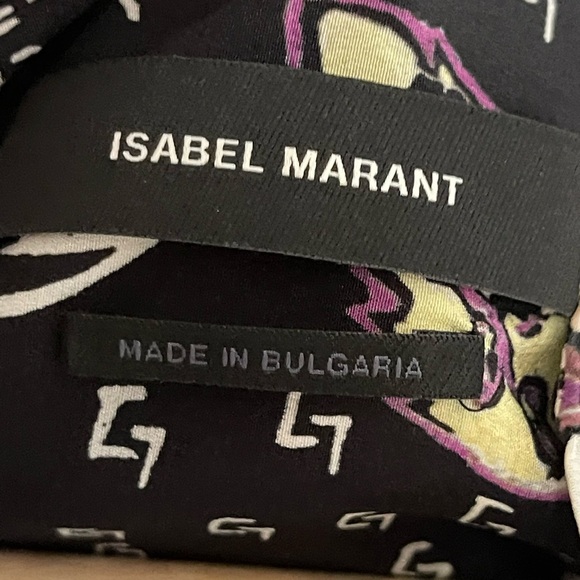 Isabel Marant Black and White Relaxed Blouse with Mandarin Collar size 36 EUC - Picture 6 of 10